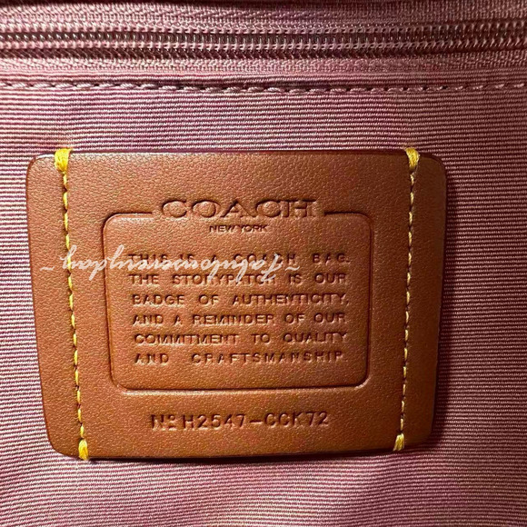 Coach Court Backpack In Maxi Signature Canvas In Tan/Dusty Pink CCK72 NWT - Picture 7 of 9